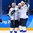 GANGNEUNG, SOUTH KOREA - FEBRUARY 14: Slovenia's Jan Mursak #39 celebrates with teammates Rok Ticar #24 and Jan Urbas #26 after scoring an overtime goal on Team USA during preliminary round action at the PyeongChang 2018 Olympic Winter Games. (Photo by Matt Zambonin/HHOF-IIHF Images)


